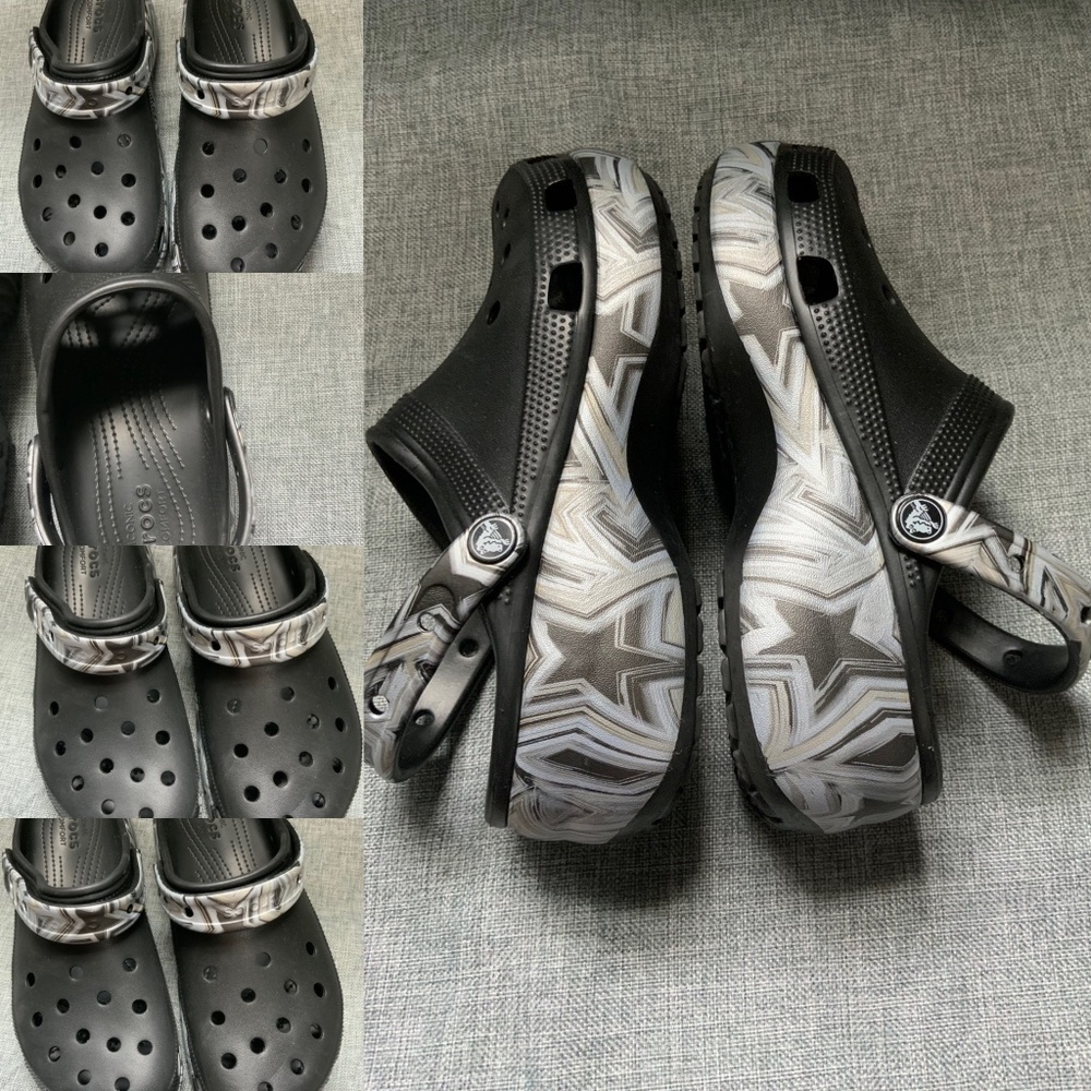 Black Platform Disco Crocs shoes, Size women’s 10